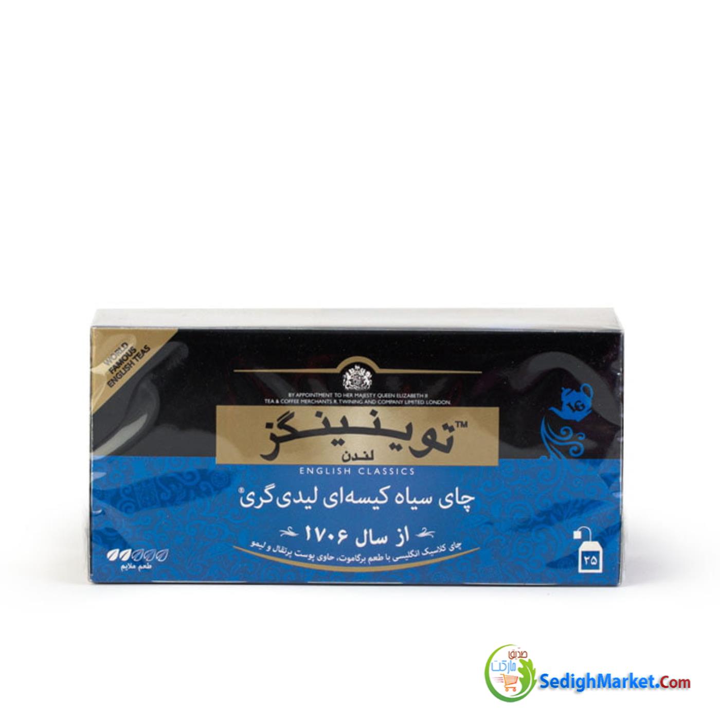 چای کیسه ای لیدی گری 25ع توینینگز